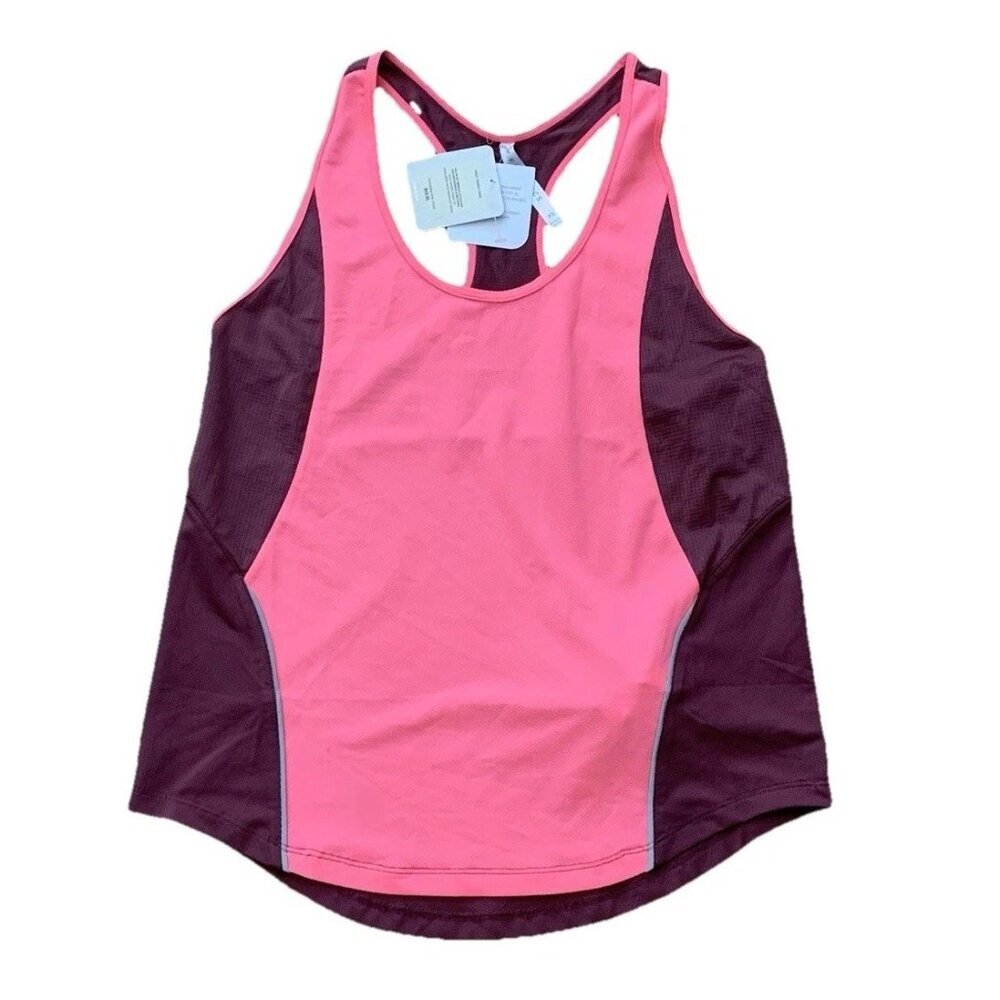 Fabletics Size XS Women’s Pink Burgundy Racer Back Athletic Tank Top NWT